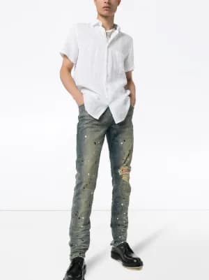 paint splatter jeans by Purple Brand