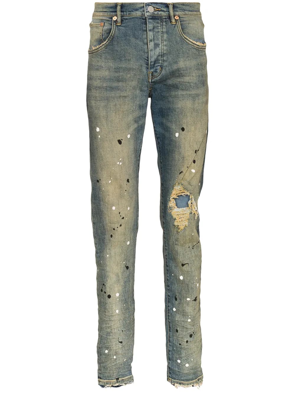 paint splatter jeans by Purple Brand