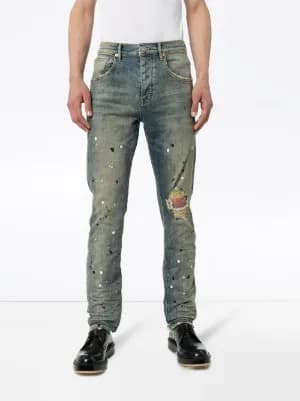 paint splatter jeans by Purple Brand