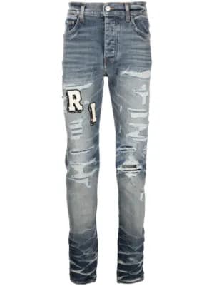 Varsity ripped skinny jeans 2
