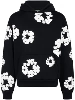 printed "Cotton Wreath" hoodie 2