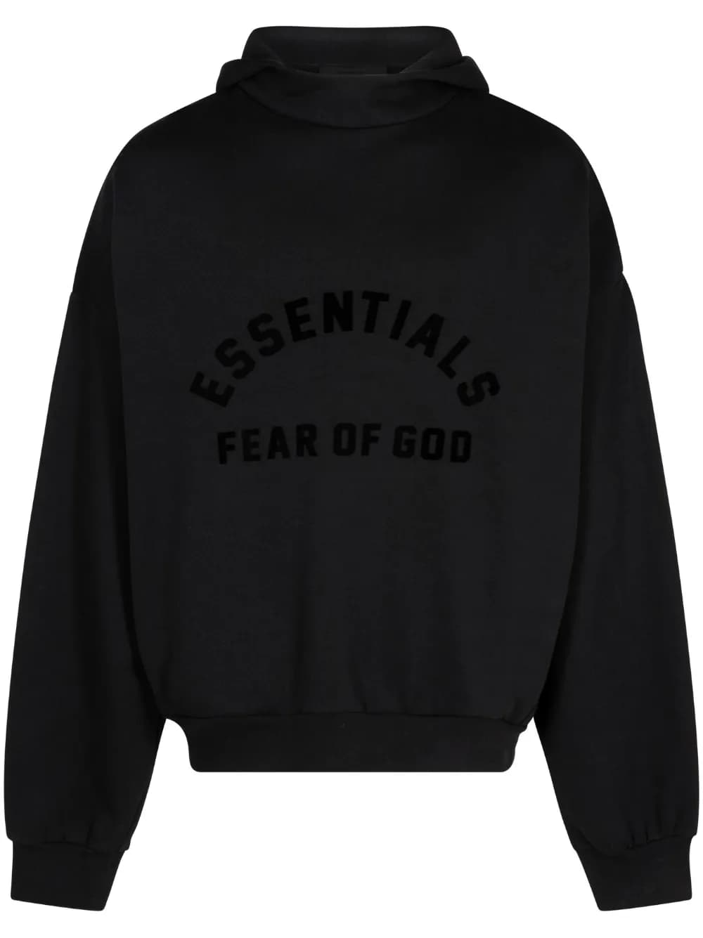 logo-print drop-shoulder hoodie by FEAR OF GOD ESSENTIALS