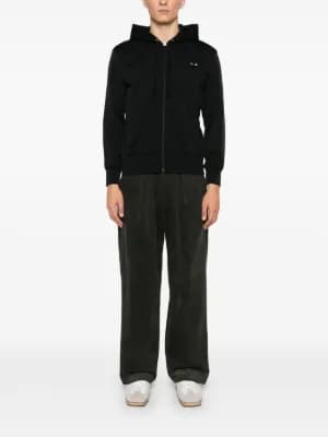 heart-patch zip-up hoodie 3