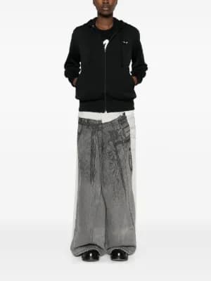 heart-patch zip-up hoodie 4