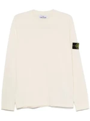 logo-patch sweater by Stone Island logo-patch sweater