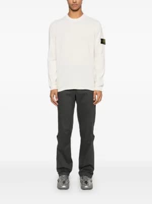 logo-patch sweater by Stone Island logo-patch sweater