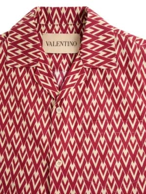 cotton popeline bowling shirt with TOUTE LA V print 8