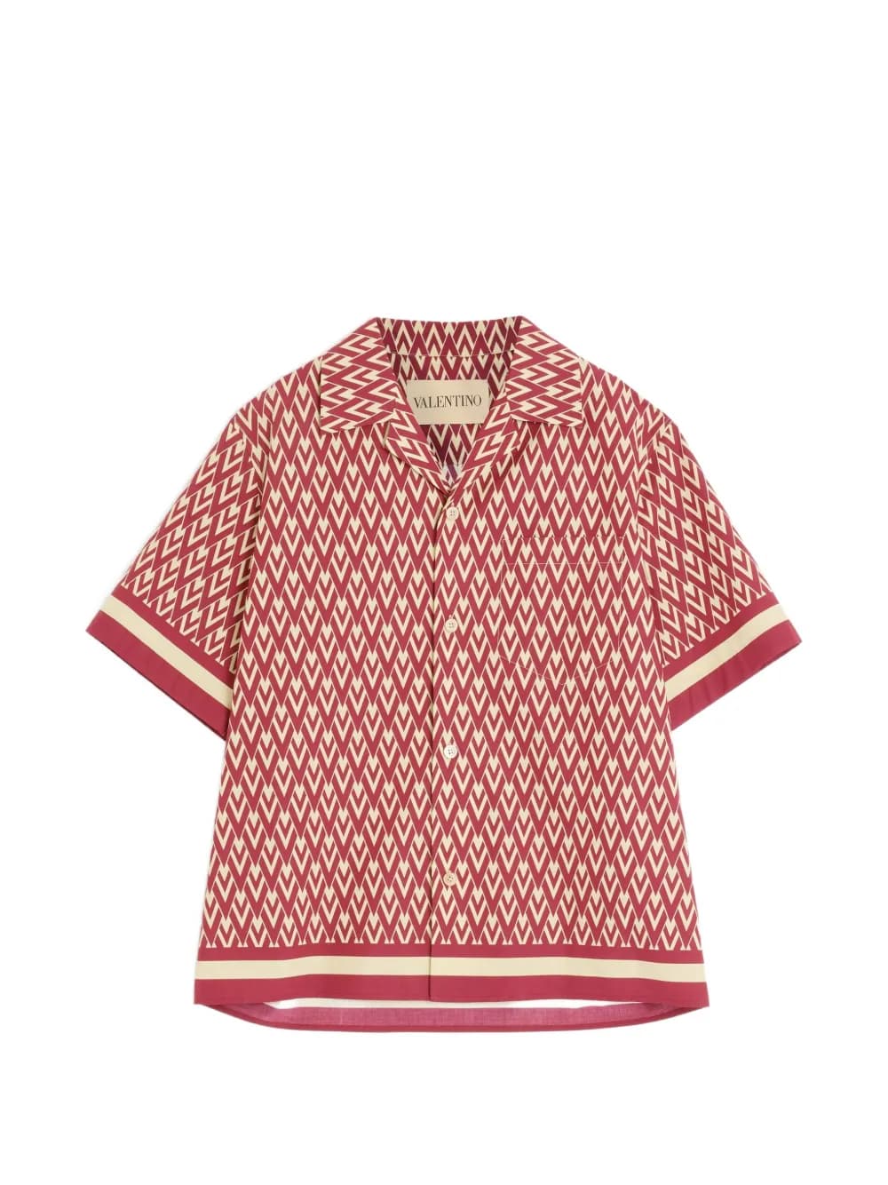 cotton popeline bowling shirt with TOUTE LA V print by Valentino Garavani cotton popeline bowling shirt with TOUTE LA V print