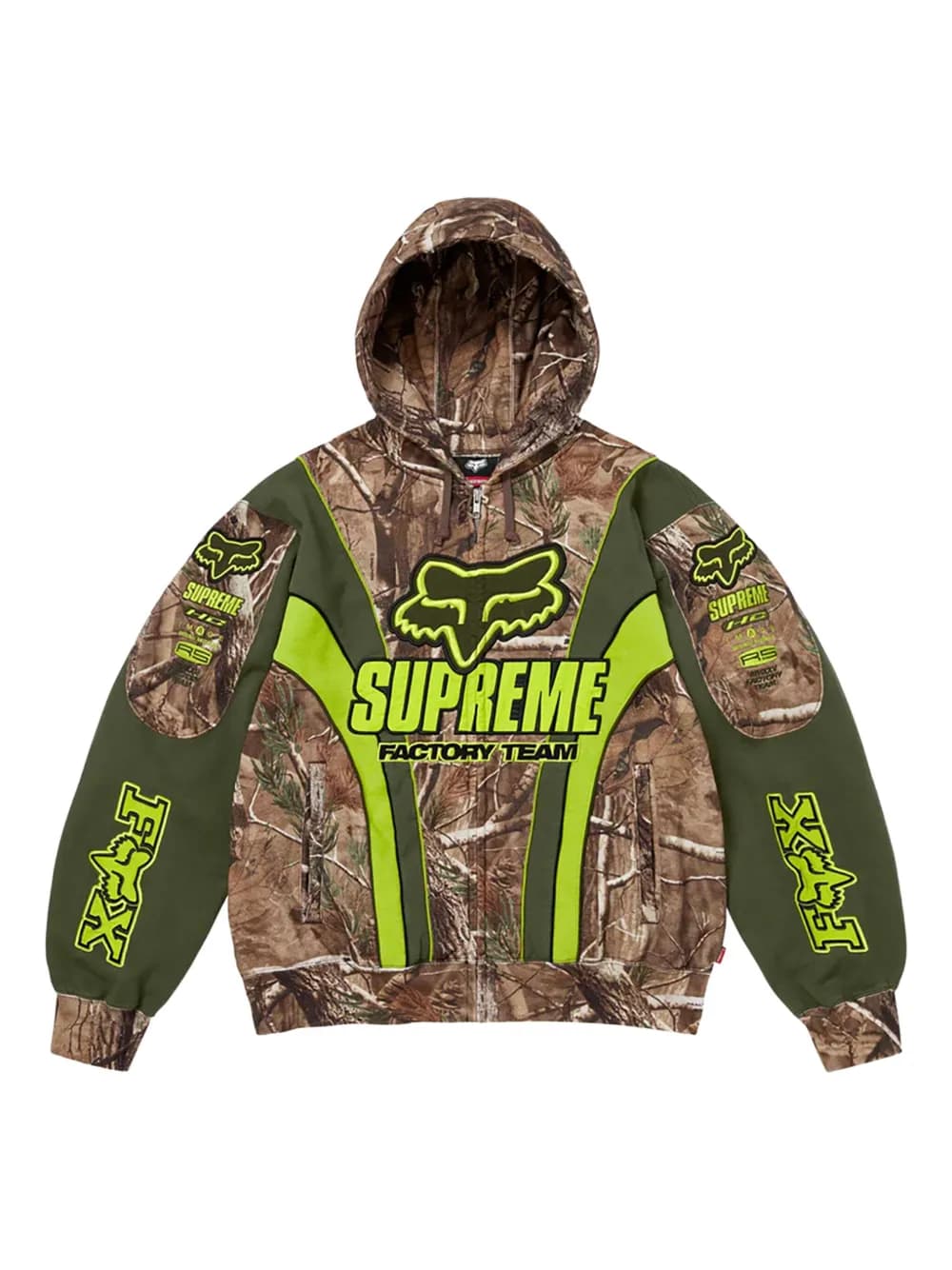 x Fox Racing® zip-fastening hoodie by Supreme