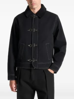 Nino clasp-detail stitch jacket 4