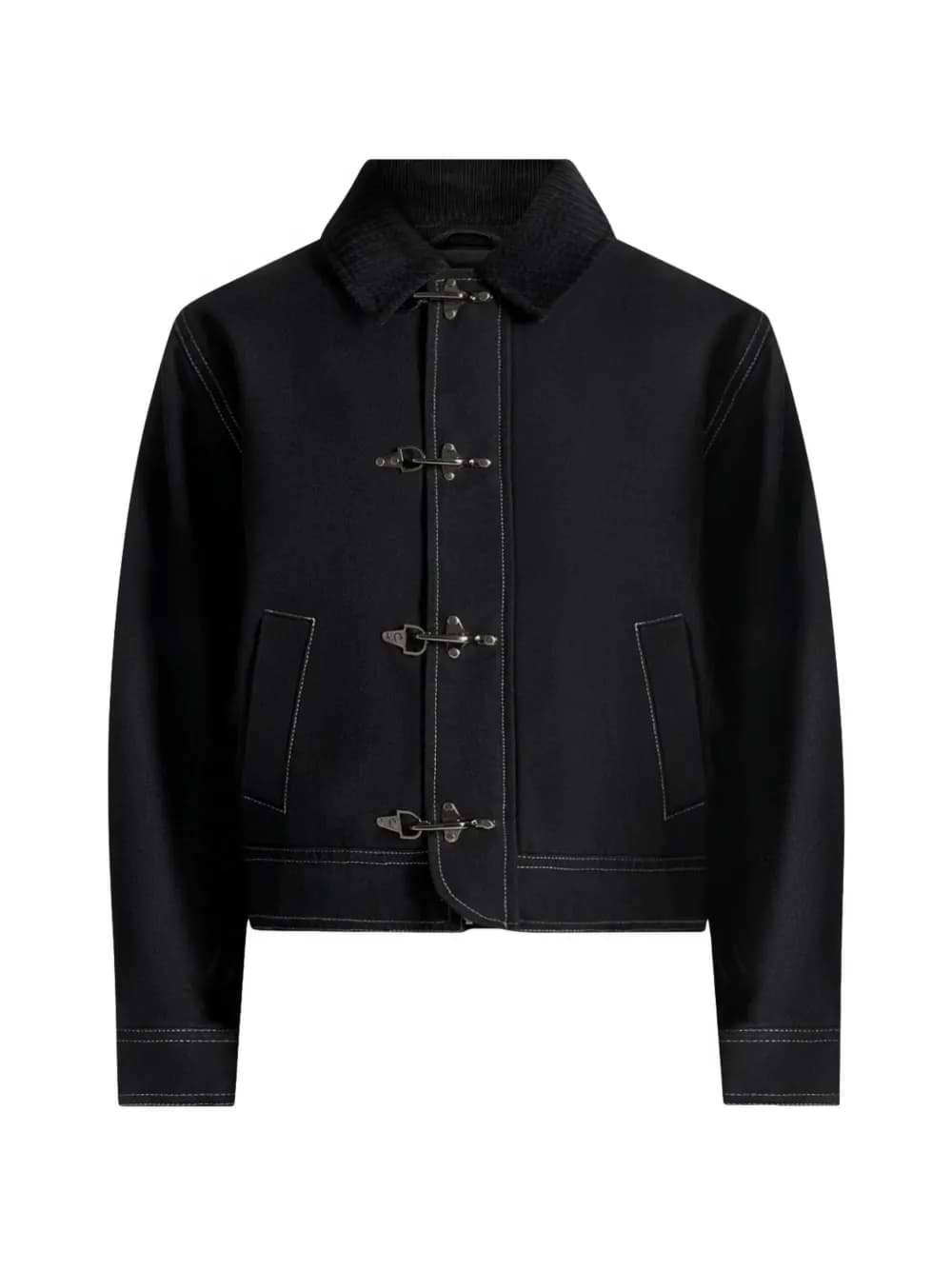 Nino clasp-detail stitch jacket by Manière De Voir