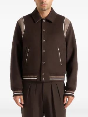 Nico contrast wool varsity jacket 4