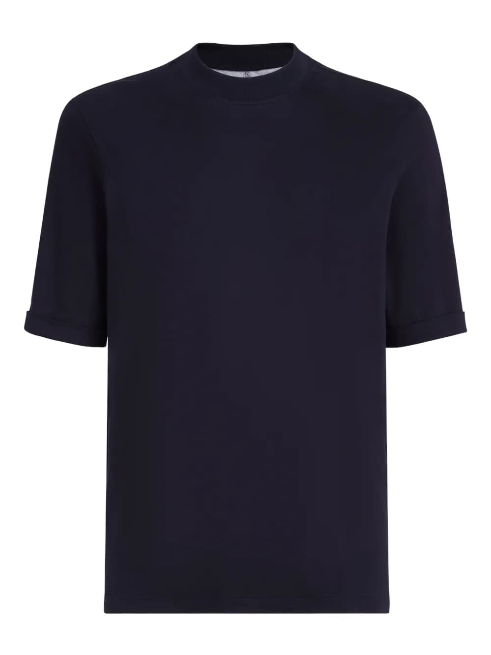 mock-neck cotton jersey T-shirt by Brunello Cucinelli mock-neck cotton jersey T-shirt