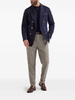 mock-neck cotton jersey T-shirt by Brunello Cucinelli mock-neck cotton jersey T-shirt