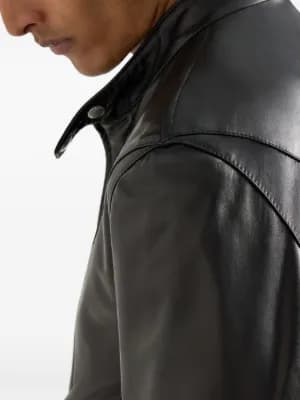 zip-fastening leather jacket 6
