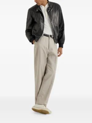 zip-fastening leather jacket 3