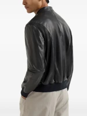 zip-fastening leather jacket 5
