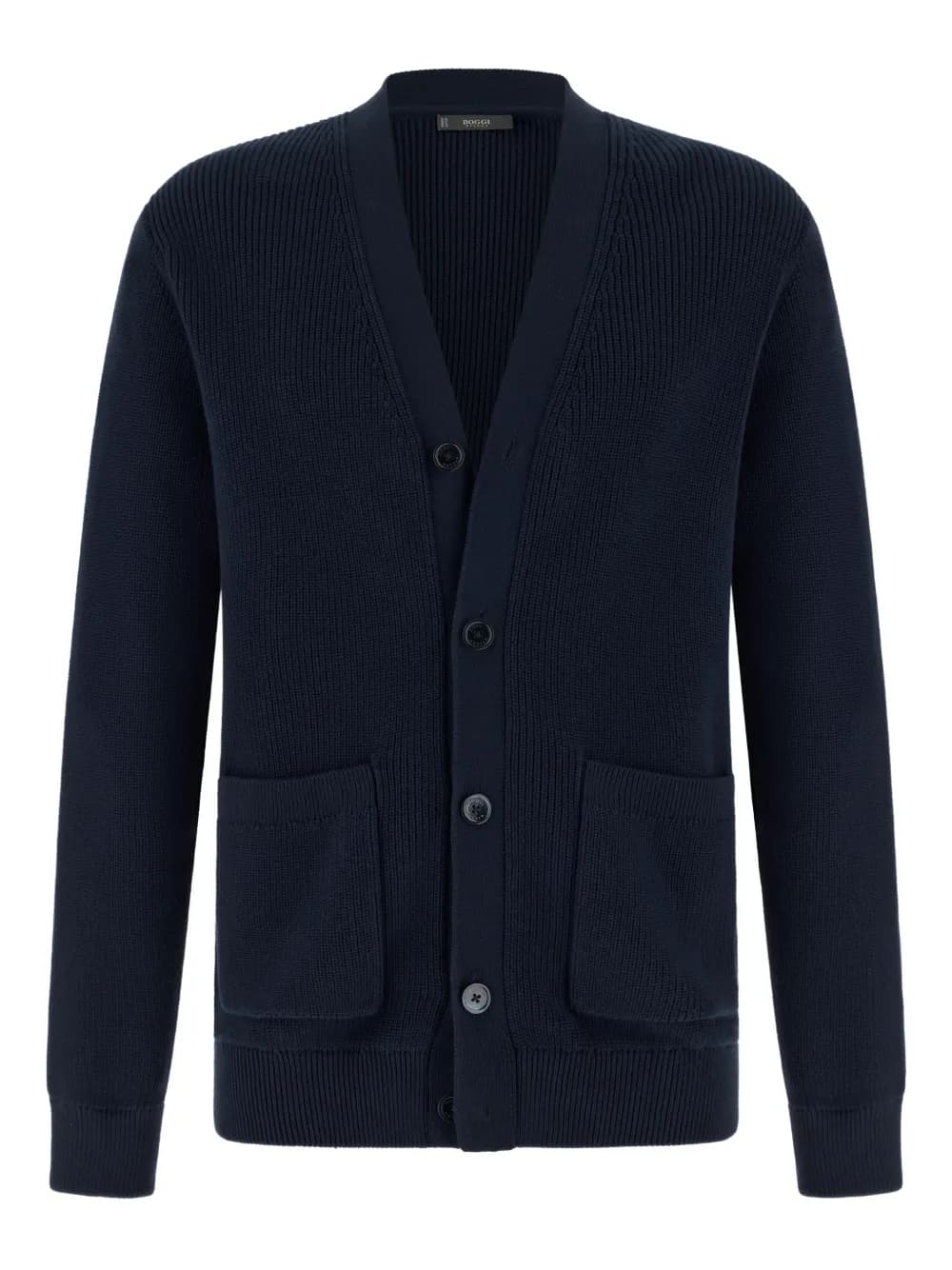 ribbed patch pocket cardigan by Boggi Milano