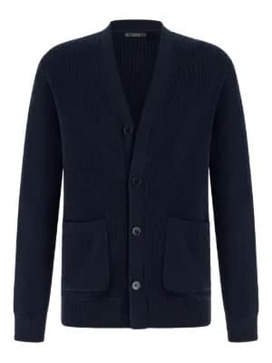 ribbed patch pocket cardigan by Boggi Milano