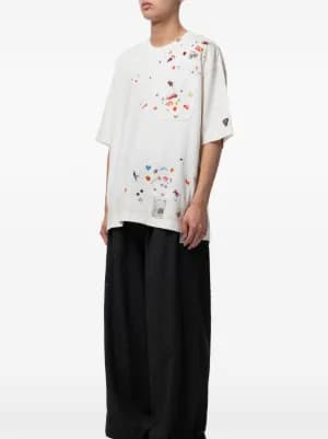 graphic-print distressed t-shirt by Maison MIHARA YASUHIRO
