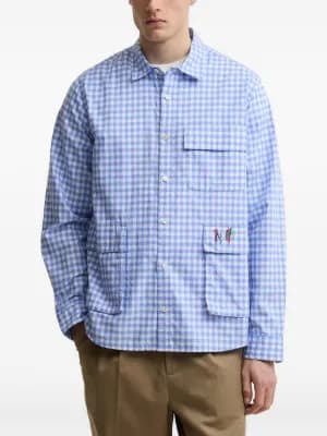 x Paul Smith gingham embroidered-detail shirt 4