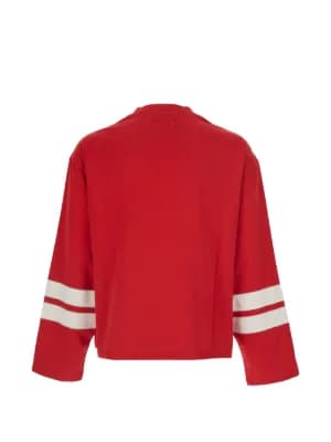 graphic-print V-neck sweater 3
