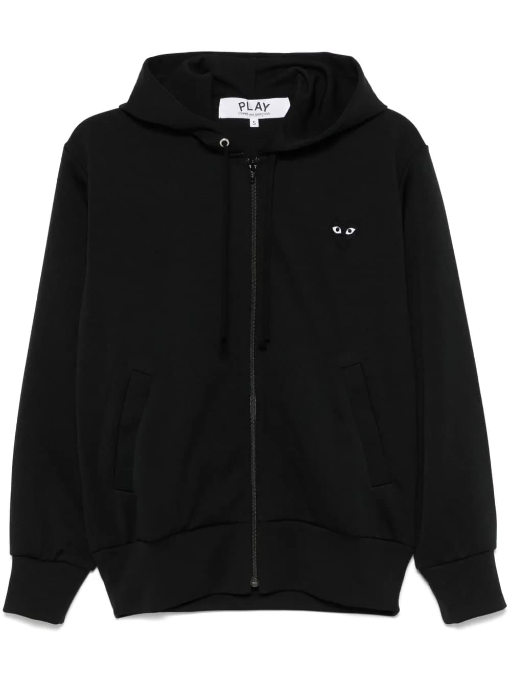 heart-patch zip-up hoodie by Comme Des Garçons Play