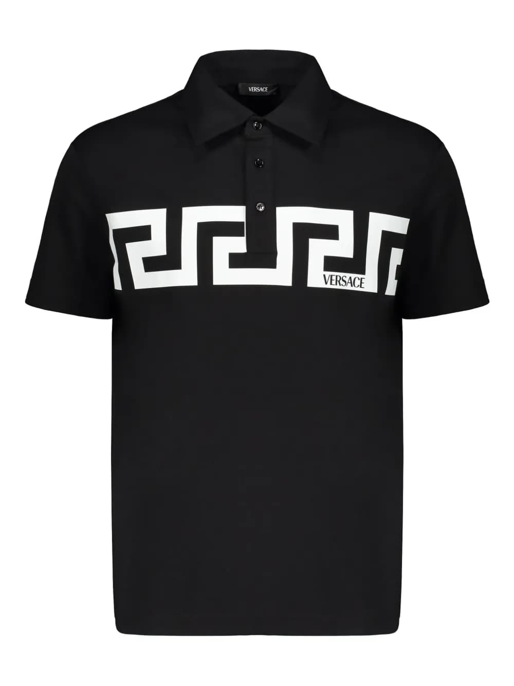 short sleeve cotton polo shirt by Versace