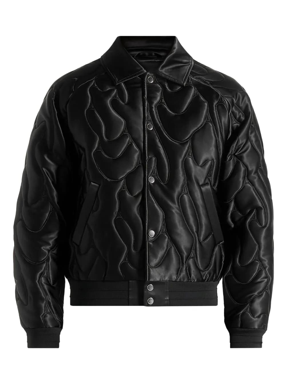 Ugo detail-embroidered satin black jacket by Manière De Voir