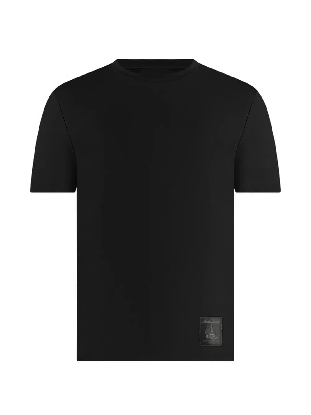 Matteo regular-fit black cotton T-Shirt by Manière De Voir