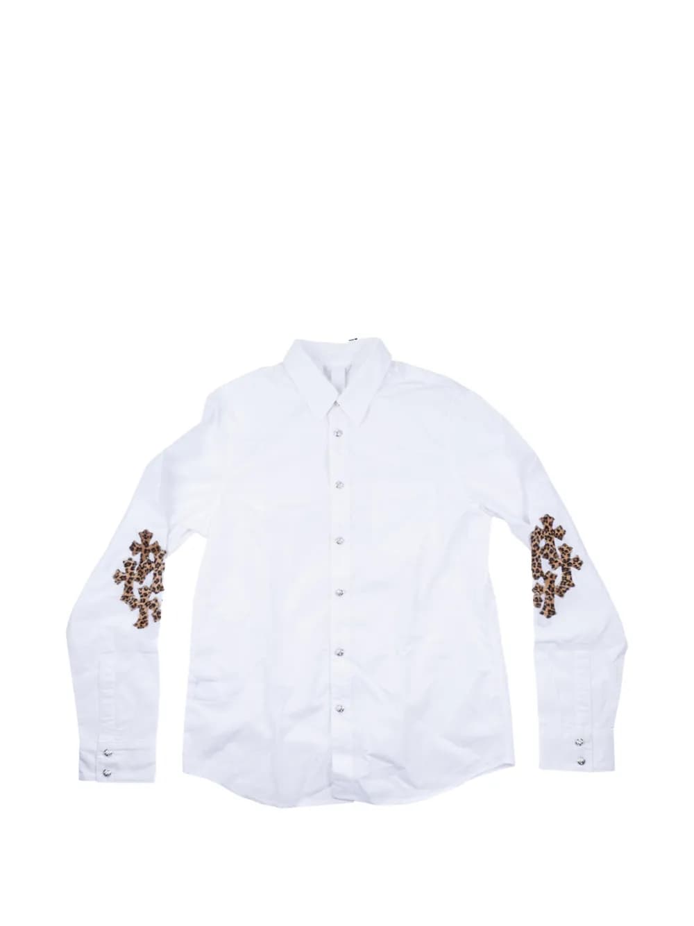 cross-embroidered shirt by Chrome Hearts