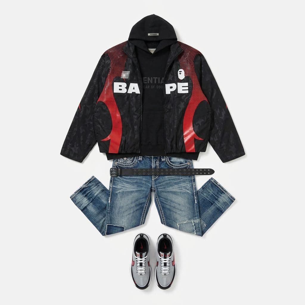 Black Streetwear Layering