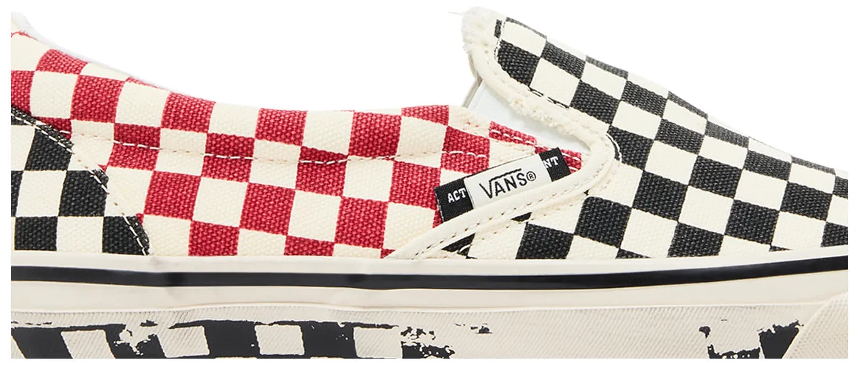 Vans LX Classic Slip-On 98 Act Of Disagreement 'Black Checkerboard' 2