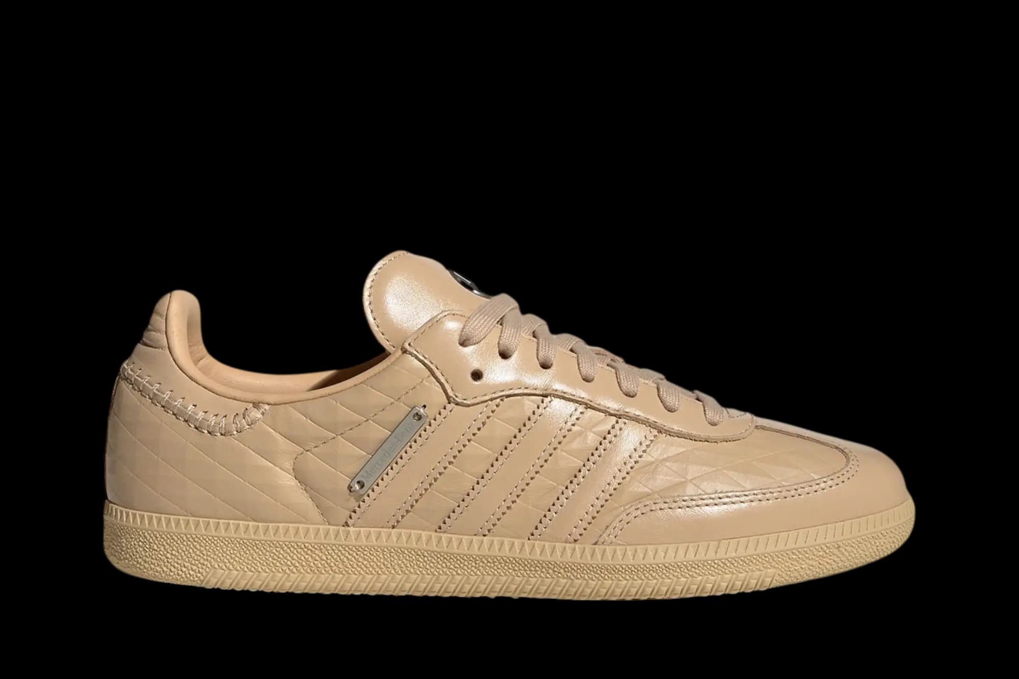 Mercedes-Benz x adidas Samba OG 'Magic Beige Silver Metallic' by Adidas