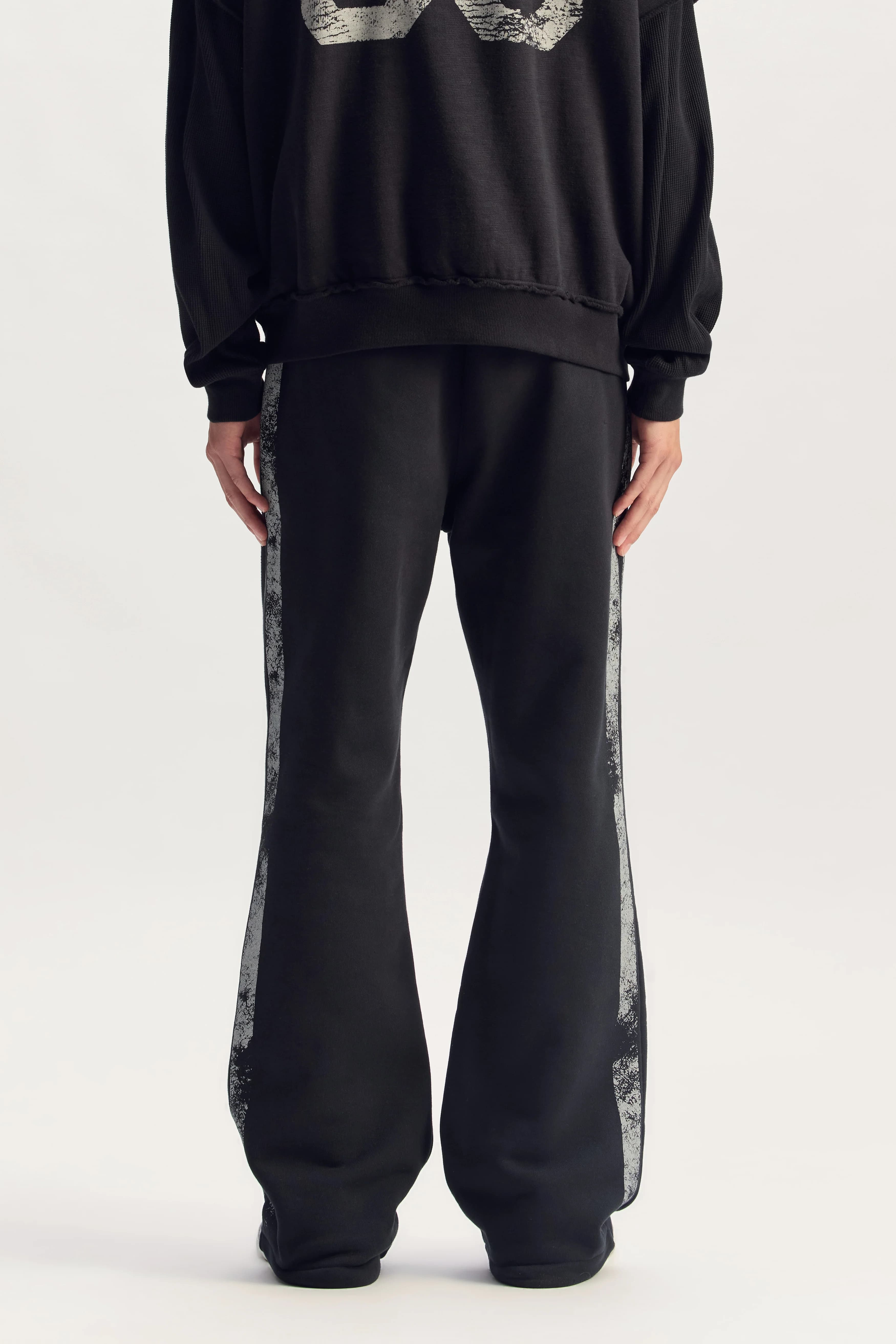 St. Violet Stripe Flare Sweatpant 4