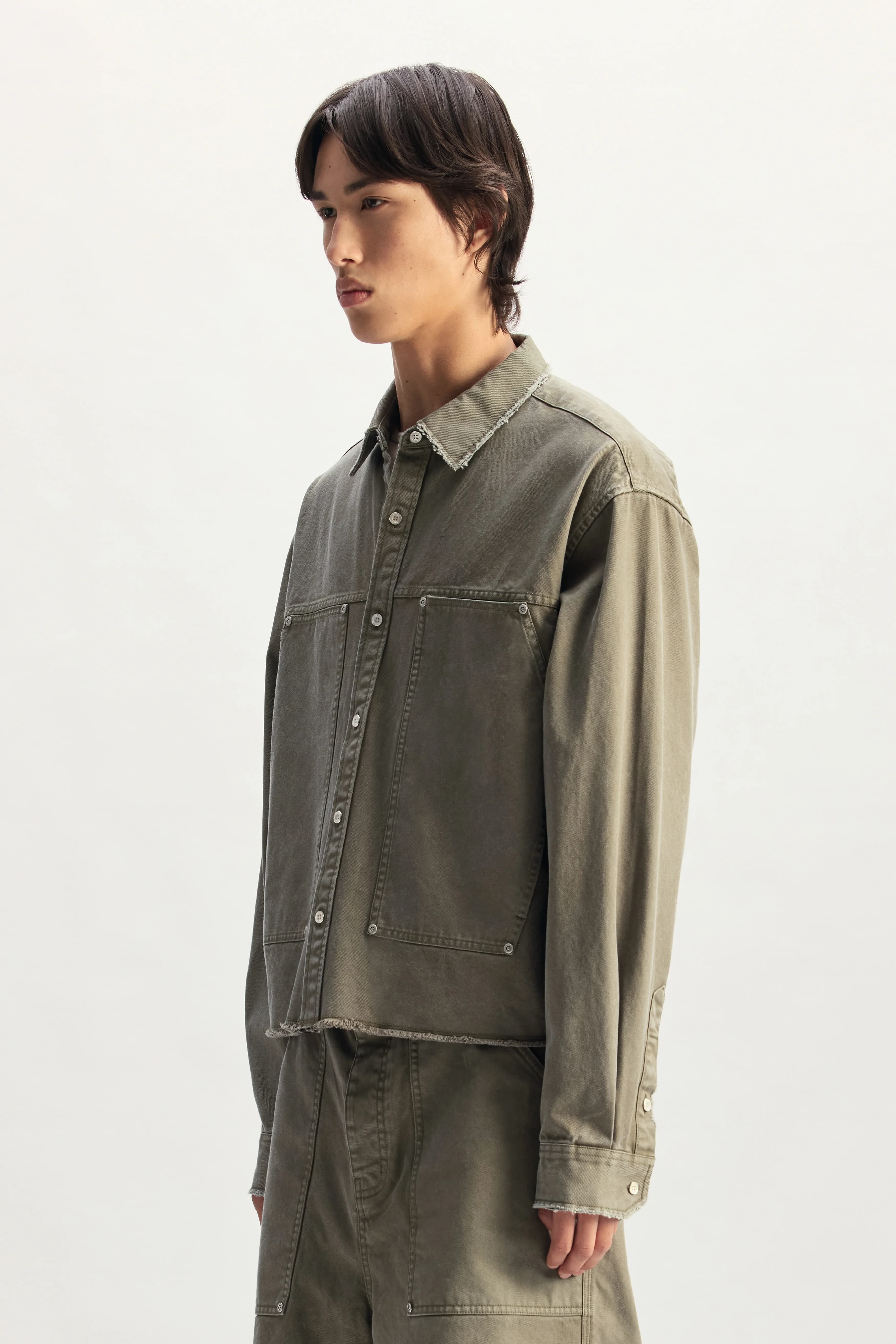 Cropped Twill Shirt 3