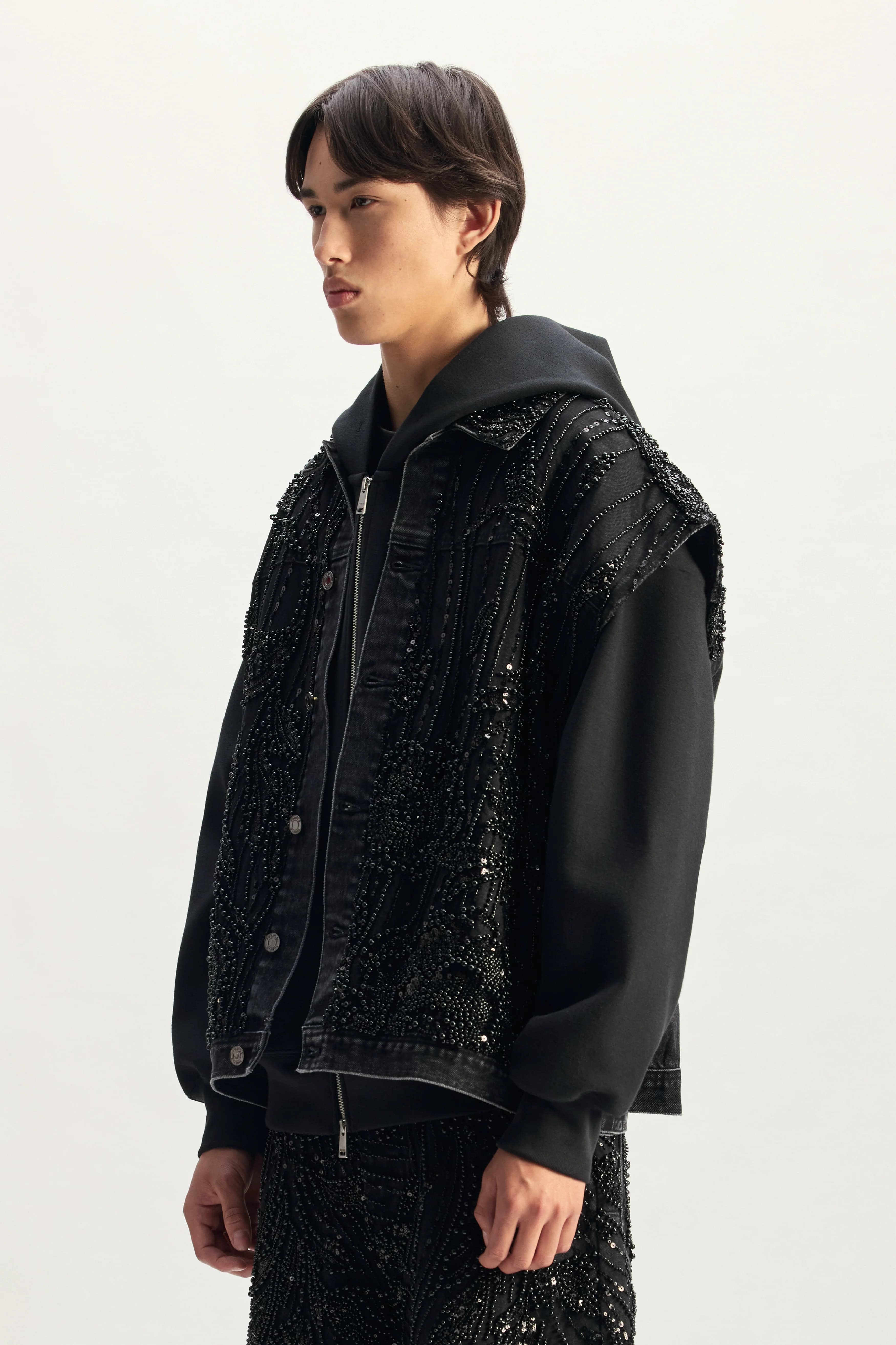 Mesh Embellished Vest by Purple Brand