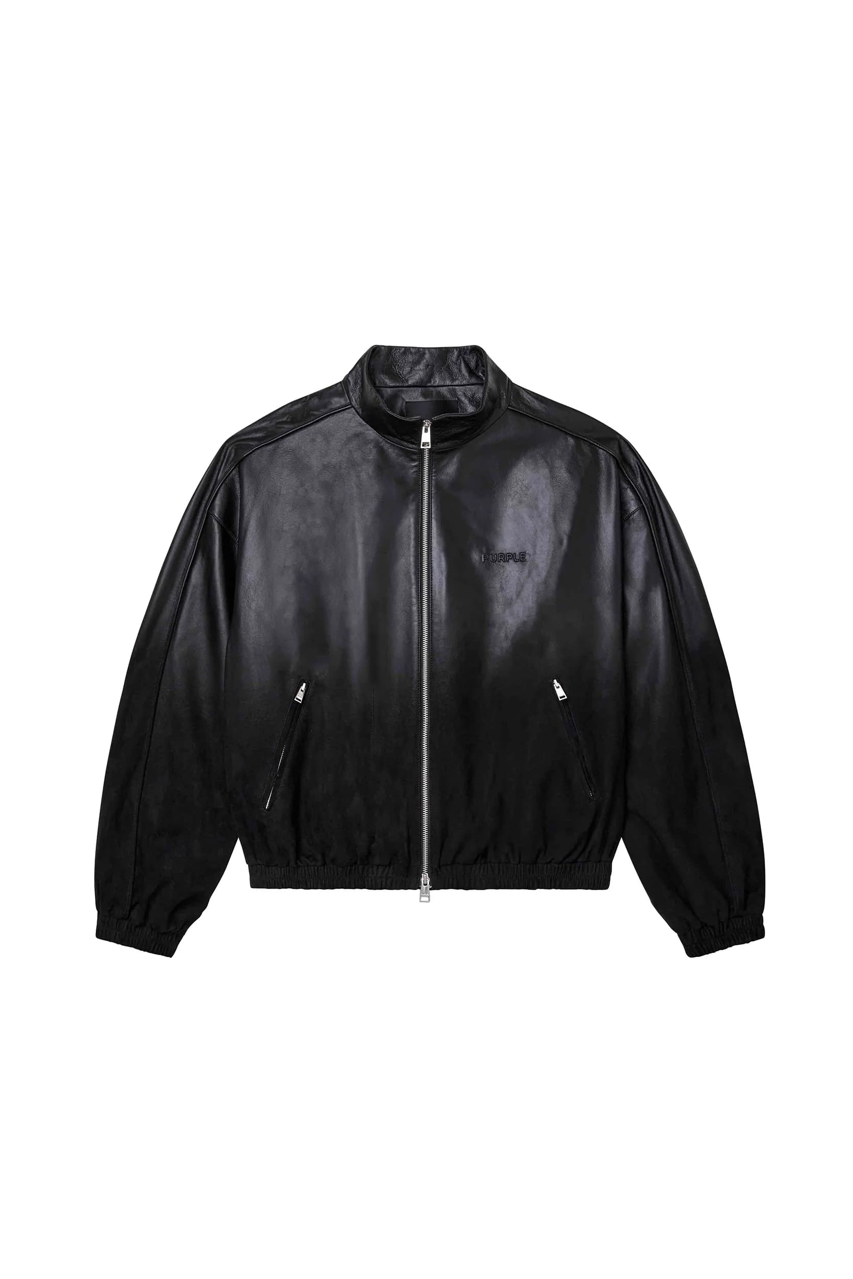 Leather Track Jacket by Purple Brand