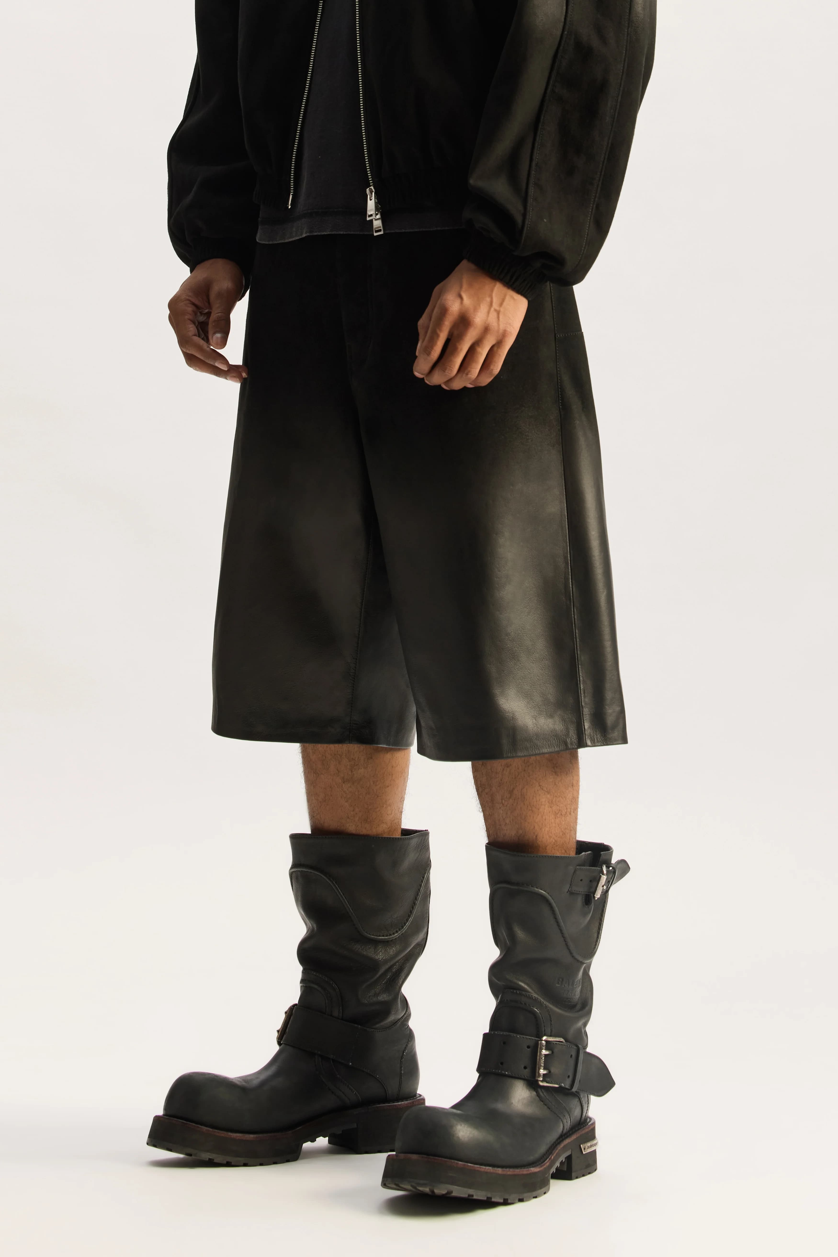Leather Track Short by Purple Brand
