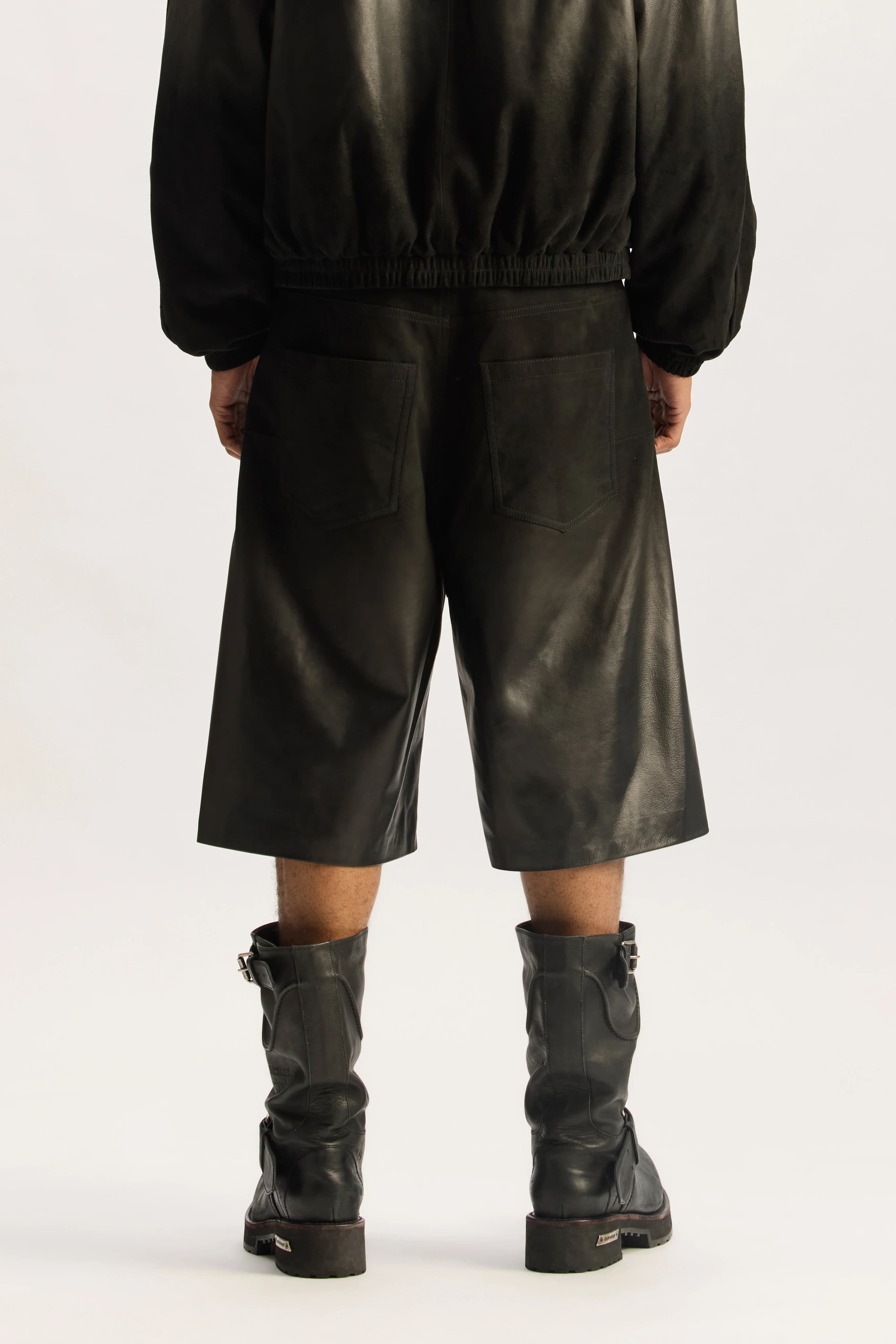 Leather Track Short by Purple Brand