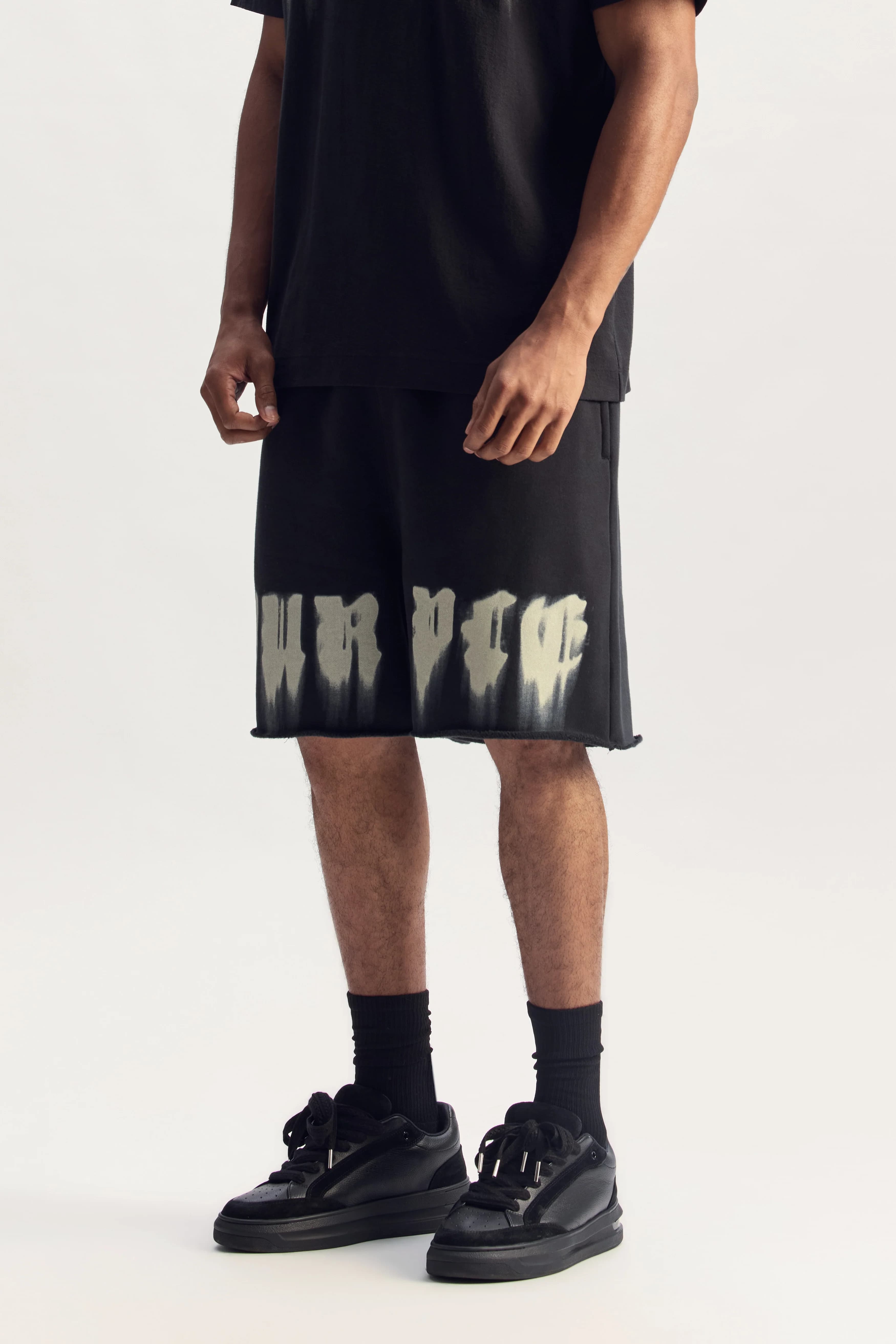 Smudged Gothic Short by Purple Brand
