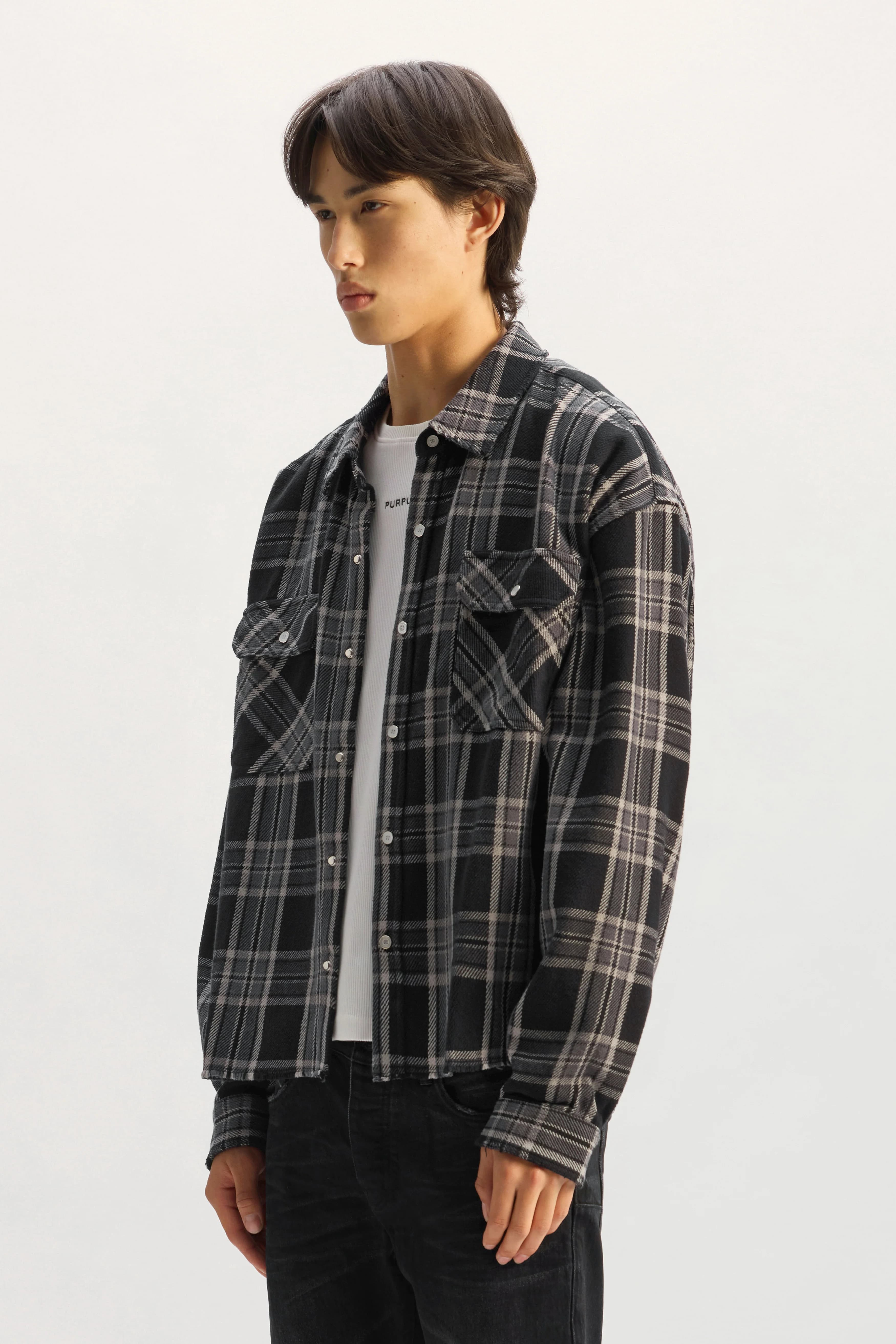 Cropped Flannel Shirt 3