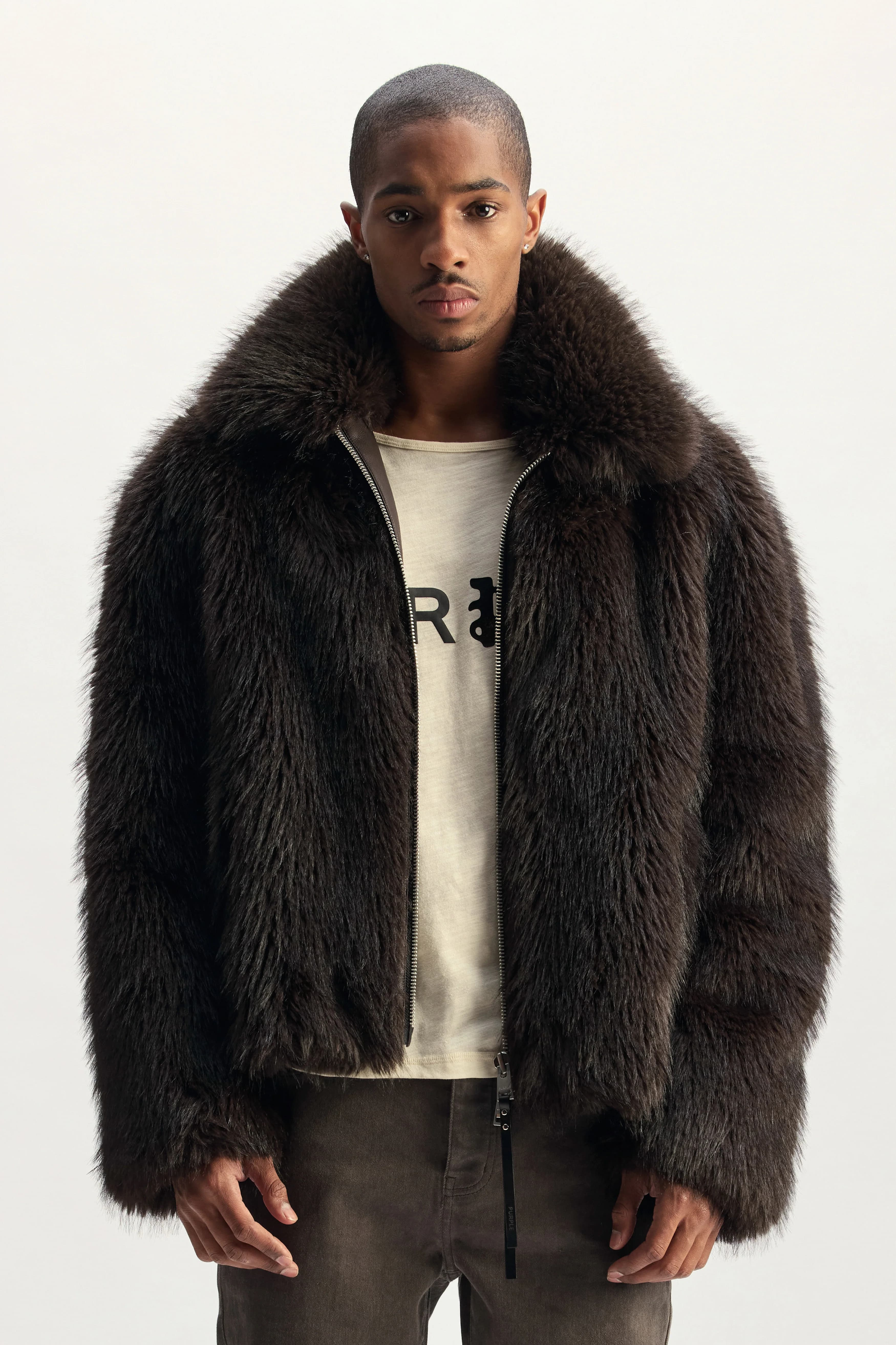 Faux Fur Shawl Jacket 2