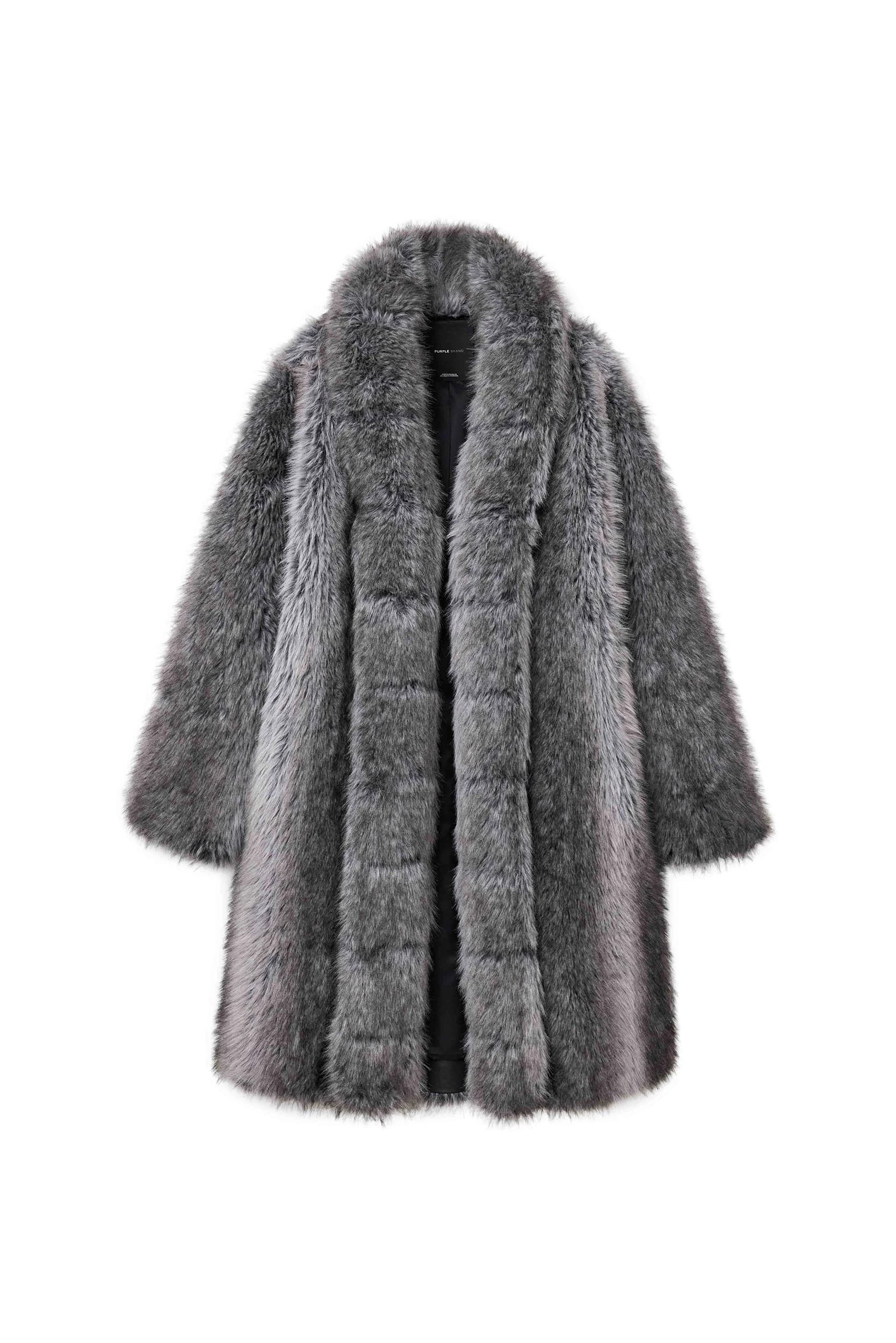 Faux Fur Shawl Collar Coat by Purple Brand