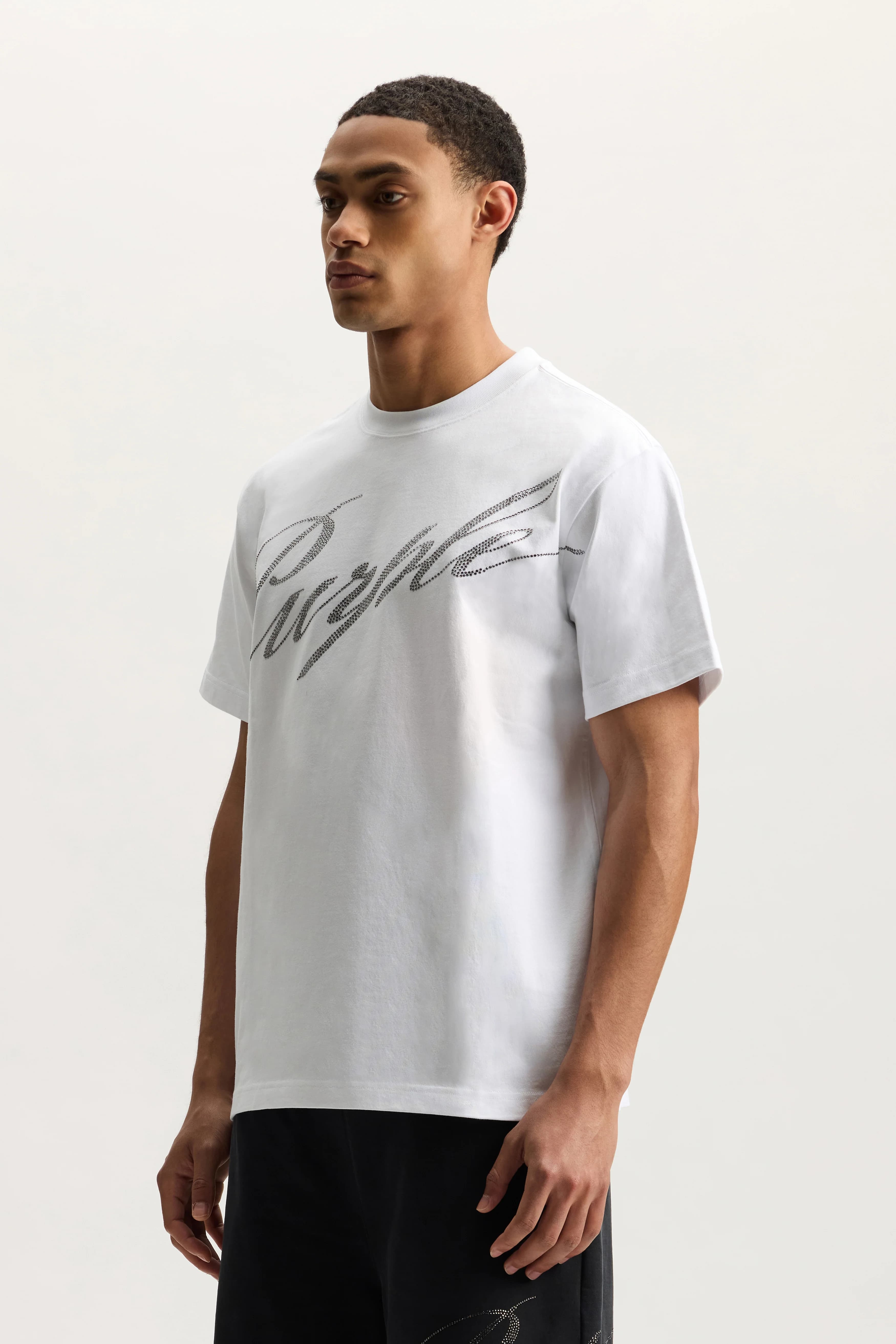 Crystal Slanted Script Tee 3