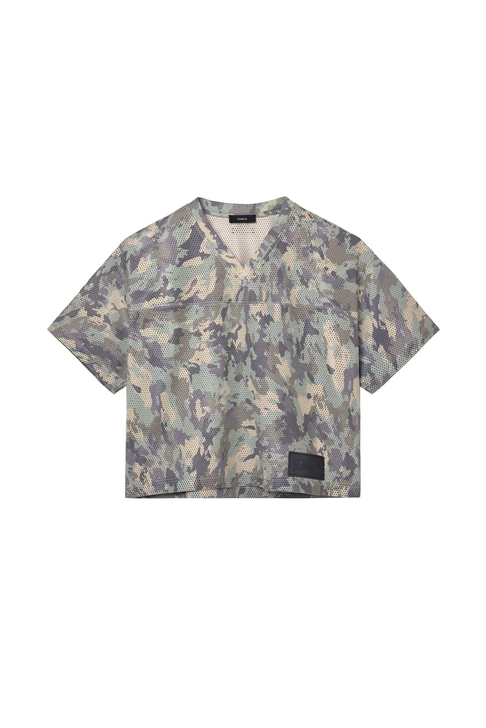 Painted Camo Leather Tee by Purple Brand