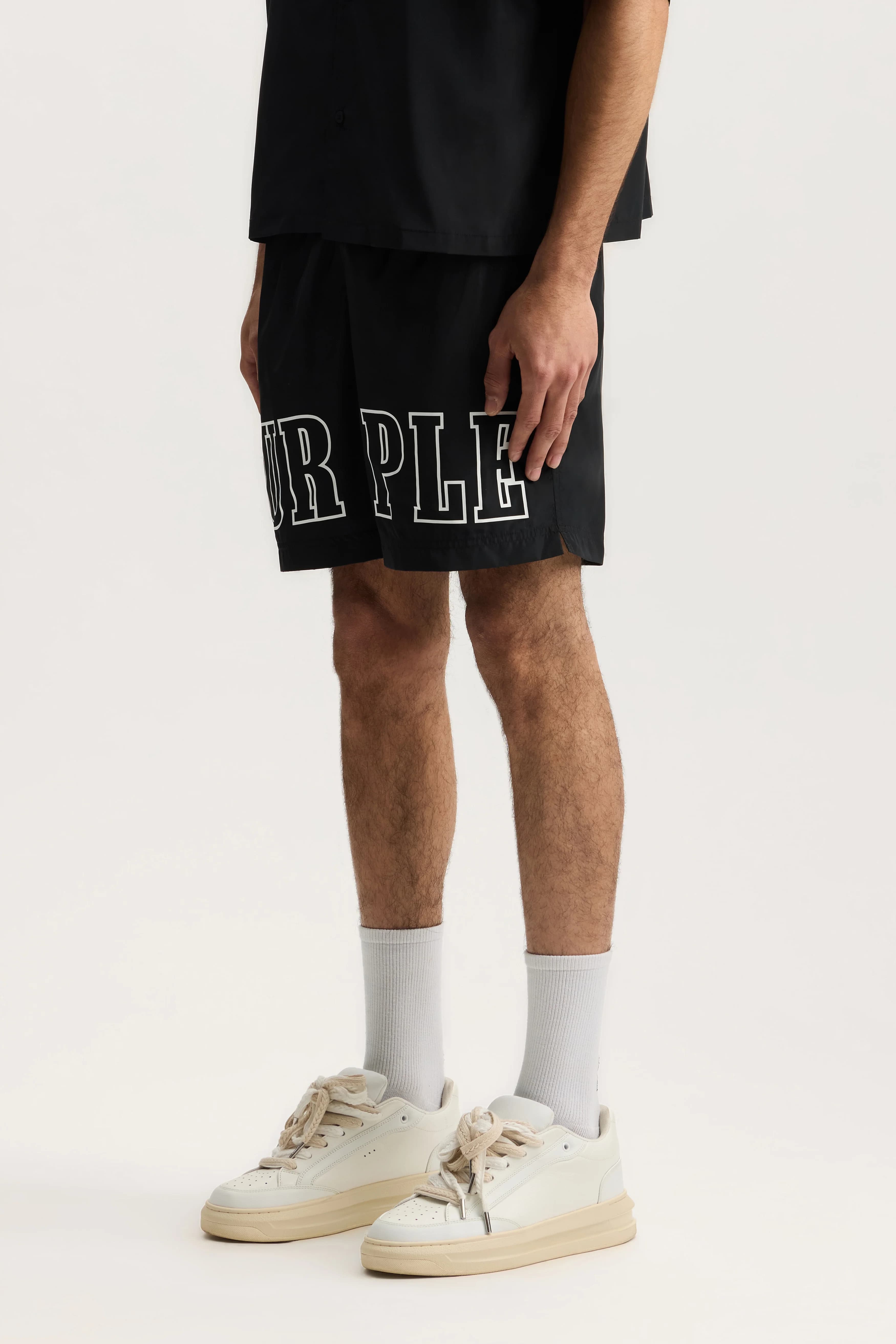 Wordmark Outline Swim Short by Purple Brand