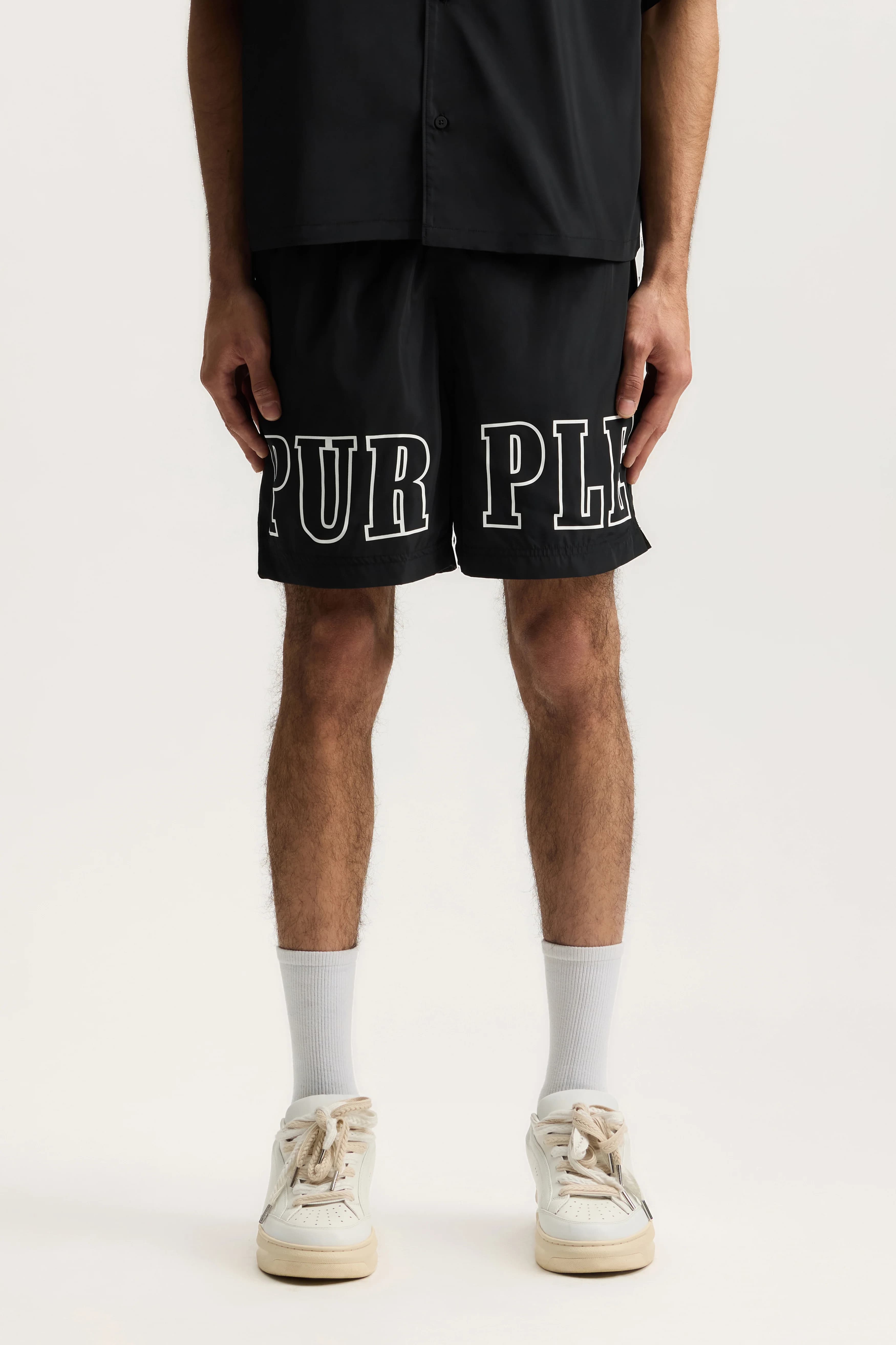 Wordmark Outline Swim Short by Purple Brand