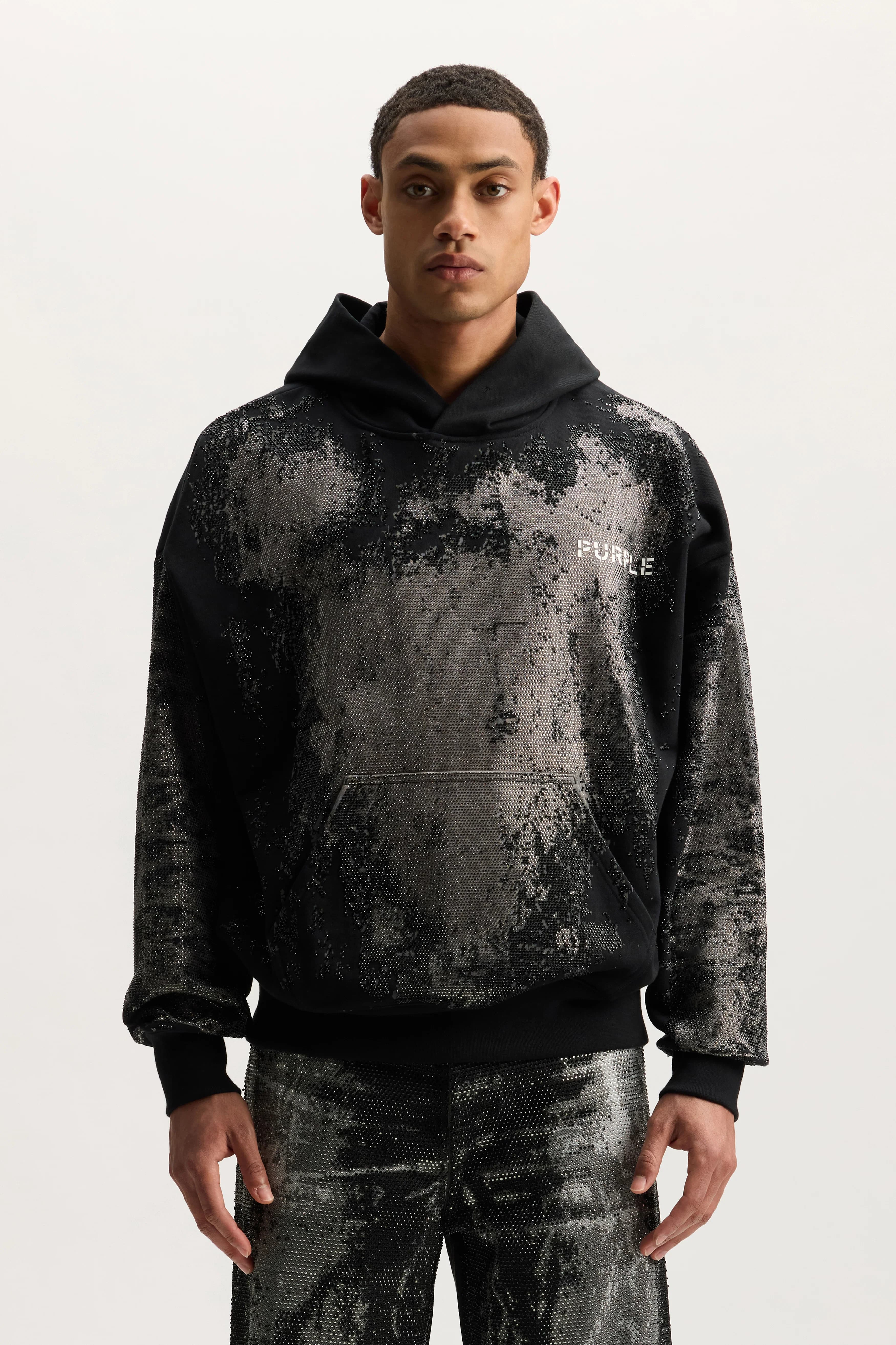 Worn Crystals Hoodie by Purple Brand