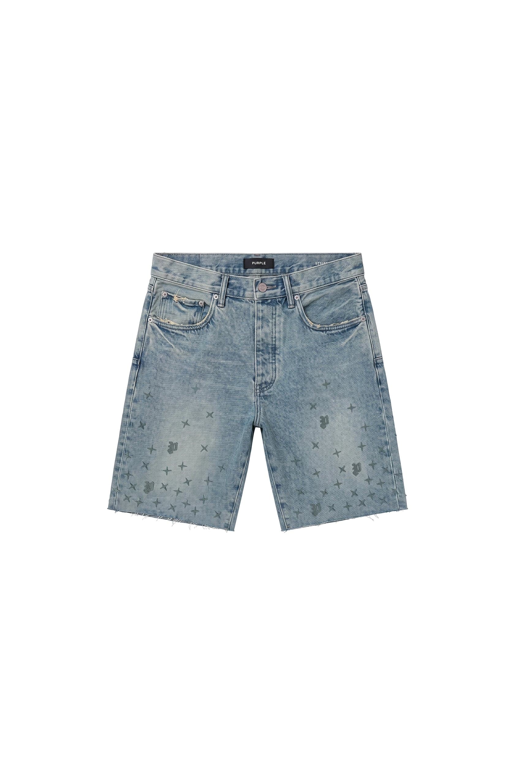 P059 Monogram Stars Tuffetage Short by Purple Brand